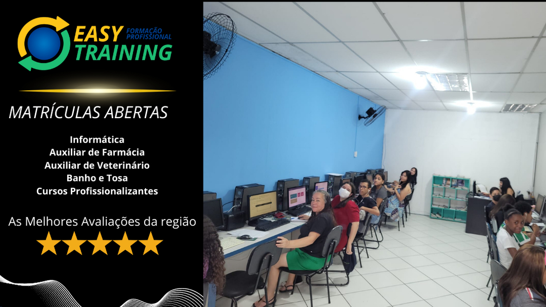 Foto da capa de Easytraining, Curso de Informática Auxiliar de Veterinário e Profissionalizantes